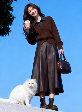 冬装穿搭一整套女2025独特漂亮小香风御姐高级感气质连衣裙子套装