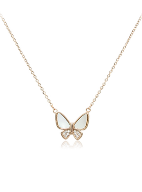 Chomel蝴蝶珍珠贝母项链新款送闺蜜母亲节七夕生日礼物送女友3220