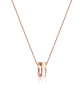 Chomel时尚简约圆环吊坠项链