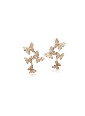 Chomel新加坡官方蝴蝶飞舞耳环耳饰耳钉8264七夕礼物生日送女友