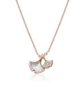 Chomel项链女生贝母小众高级设计感银杏叶七夕礼物送女友妈妈2596