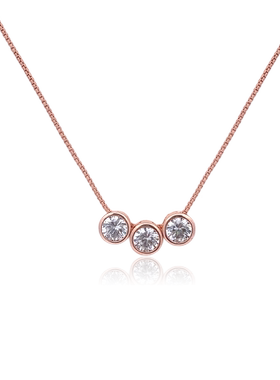 Chomel新加坡官方精致简约锆石吊坠锁骨项链3677