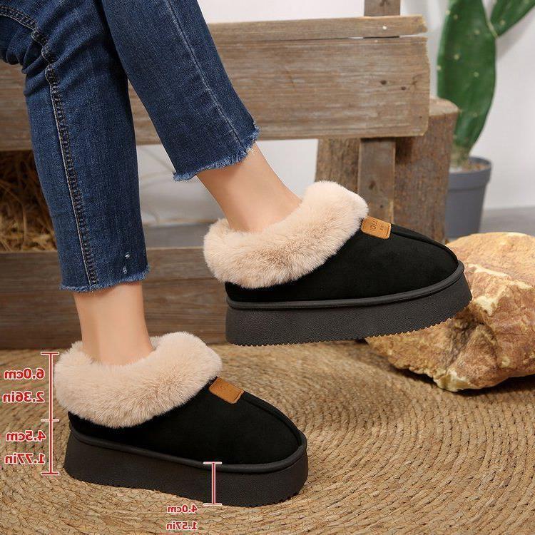 包跟棉拖鞋女秋冬室季2025款保暖内家厚新底绒毛外穿月子鞋男居士