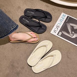 大沙人字拖春夏新滩款防滑耐码磨夹拖鞋平底脚海边夹趾凉女拖