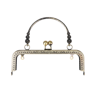 包包配件口金材料18cm有孔手工diy做零钱包20厘米小金口钩织方形