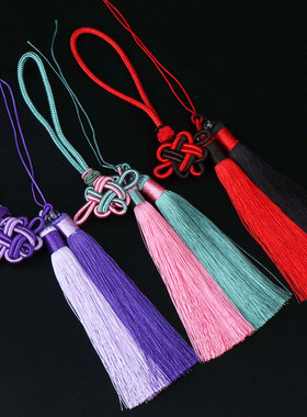 挂件配件须吉祥古风双拼头色拼手工小车载吊坠中国结流苏穗子组合