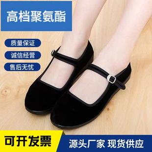 工作鞋 防滑平底礼仪鞋 黑色舞蹈鞋 休闲女单鞋 新款 春季 老北京布鞋