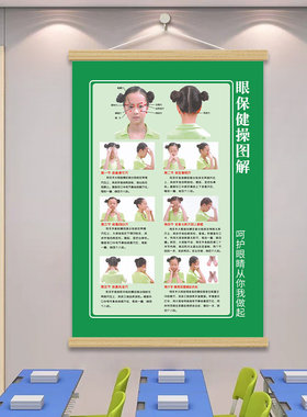 学习姿势矫正保护视力海报