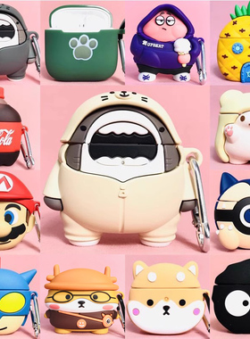 适用Redmi Buds3耳机套红米buds3蓝牙耳机保护套鲨鱼卡通xiaomi redmibuds3保护壳可爱防摔M2104E1耳机壳