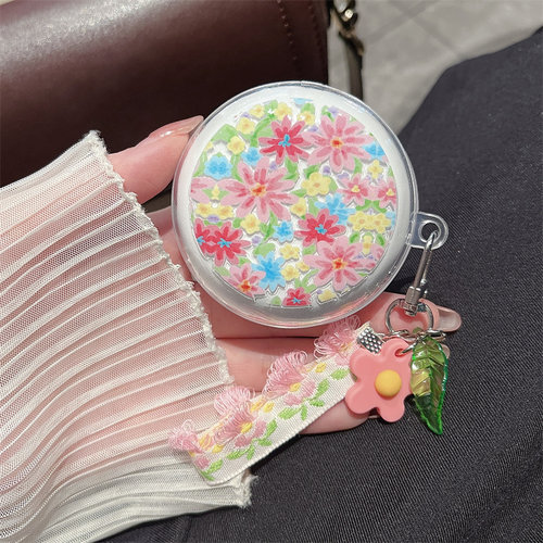 油画花朵适用适用荣耀earbuds Apro保护套透明壳HONOR Earbuds A Pro保护壳earbudsapro软壳PAK-T10套PAK-B10