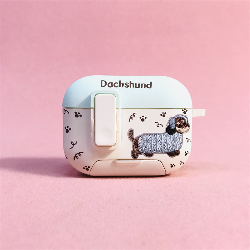 腊肠狗适用于苹果AirpodsPro3耳机套苹果airpods4保护壳不掉盖带防尘塞弹扣支架airpods pro2可爱卡通ins男女图片