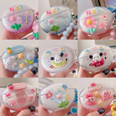 适用于荣耀X7保护套DIY透明软壳Honor Earbuds x7蓝牙耳机套女生款吊坠手链荣耀earbudsx7耳机壳立体图案