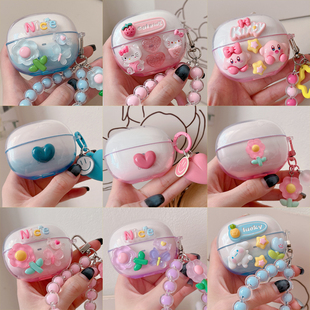 1ring藍(lán)牙耳機(jī)套骨傳導(dǎo)DIY女生手鏈1ring 適用于倍思AirGo Ring保護(hù)套透明殼Baseus 2024不入耳保護(hù)殼可愛
