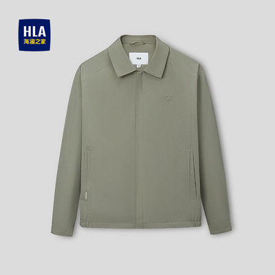 HLA/海澜之家国民臻品休闲风夹克2026春夏新款翻领挺括有型外套男