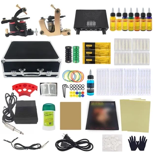 欧靓25件套纹身机套装 初学者纹身工具 刺青割线打雾纹身机器