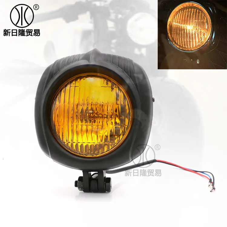 摩托车改装大灯复古铝合金哈雷