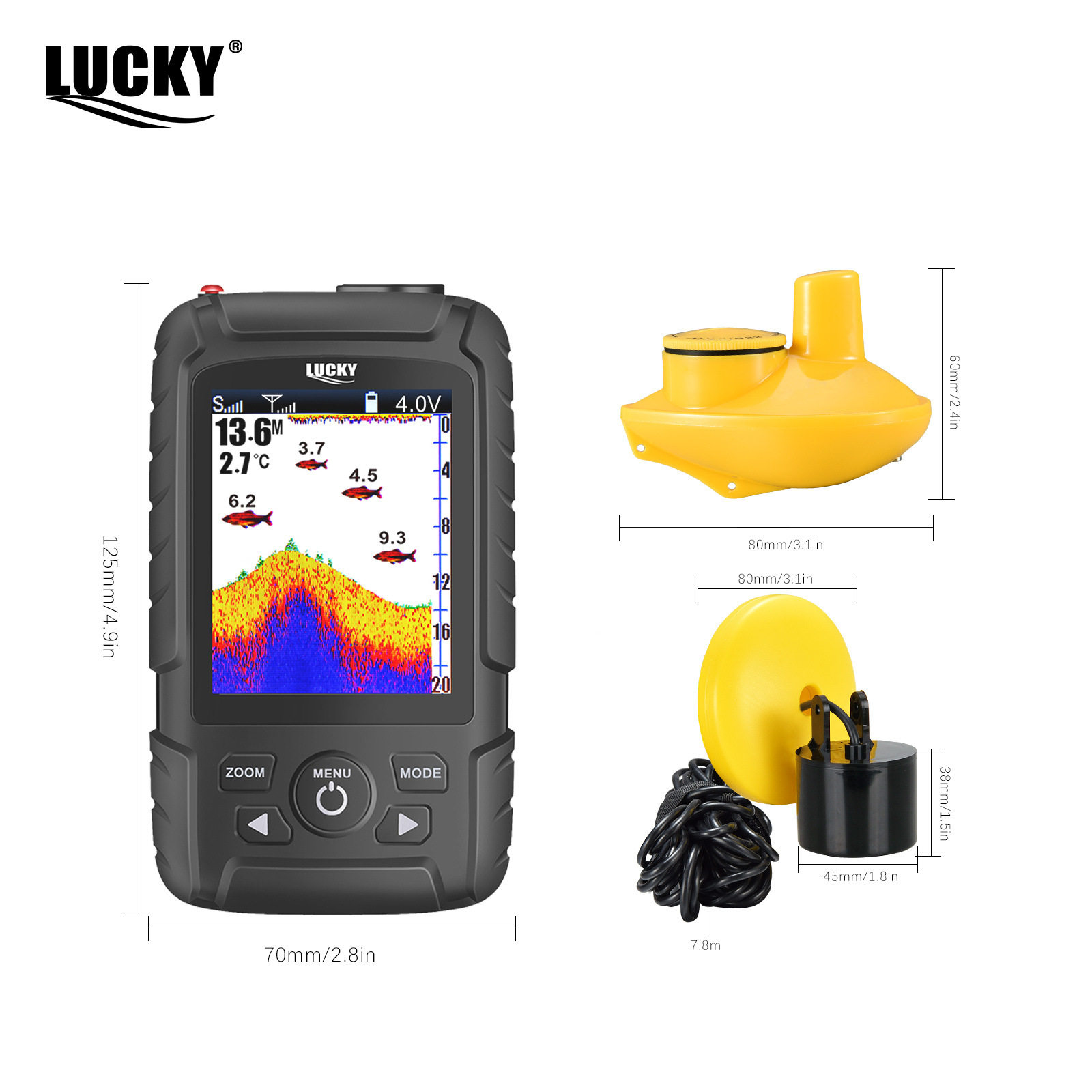 乐琦LUCKY探鱼器有线无线水下声纳智能探测器鱼探仪,畜牧/养殖物资,鱼群探测设备/探鱼雷达,淘宝优惠券,粉丝福利购,淘宝优惠卷