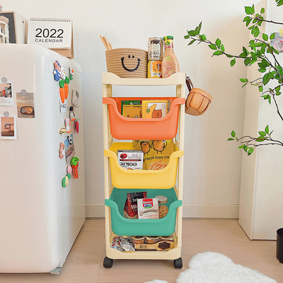 置物架置物架彩色三层分类收纳