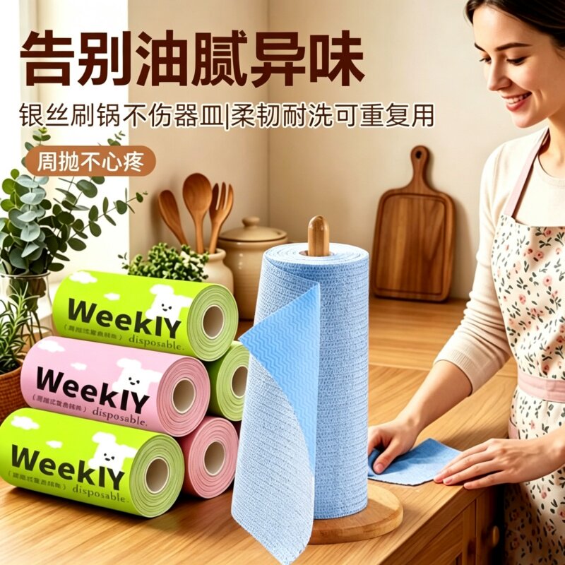 银丝抛式双面懒人抹布洗碗断点式