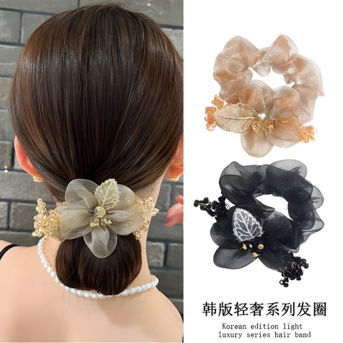 满天星欧根纱大肠发圈高级感发绳