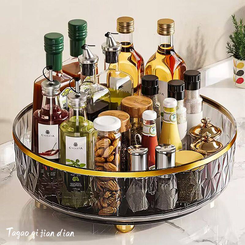 多功能台面厨房可旋转调料置物架