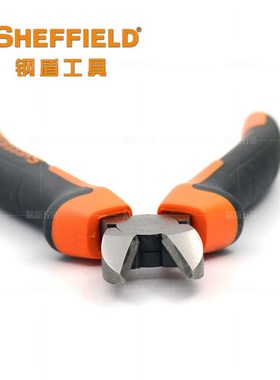 钢盾 双色柄斜嘴斜口偏口钳 水口钳锋利电工钢丝钳 6/7寸 S045006