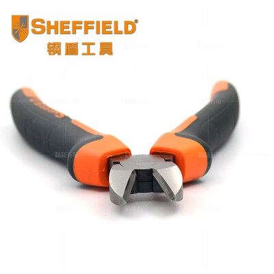 钢盾 双色柄斜嘴斜口偏口钳 水口钳锋利电工钢丝钳 6/7寸 S045006