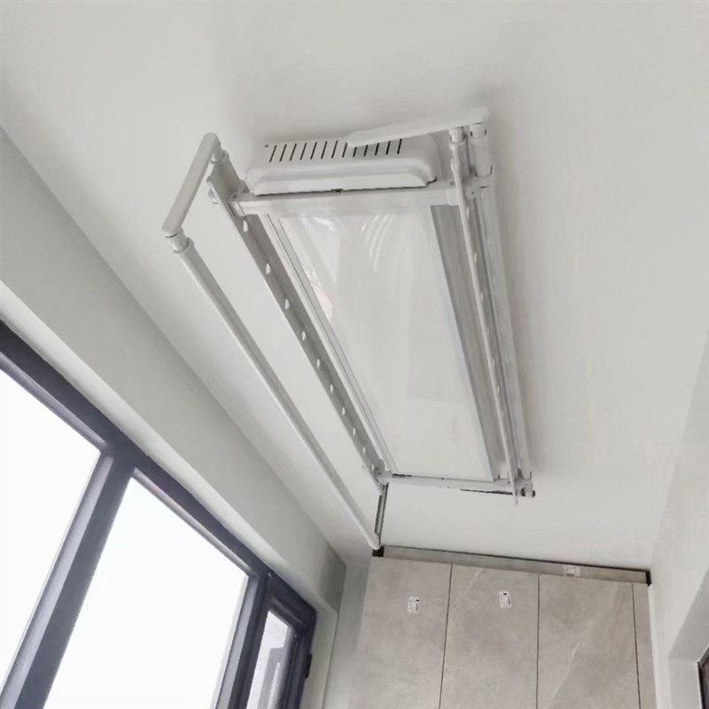 超薄智能晾衣机LED全面屏多功能阳台嵌入式隐藏升降电动晾衣架