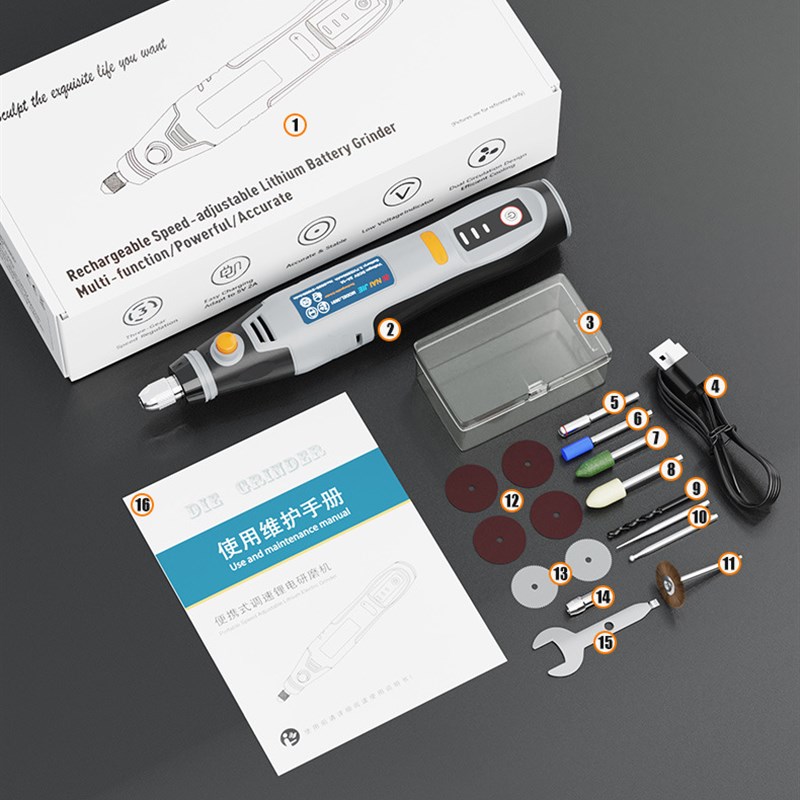 充电电磨机小型手持打磨抛光神器木雕刻玉石切割电动工具迷你电钻