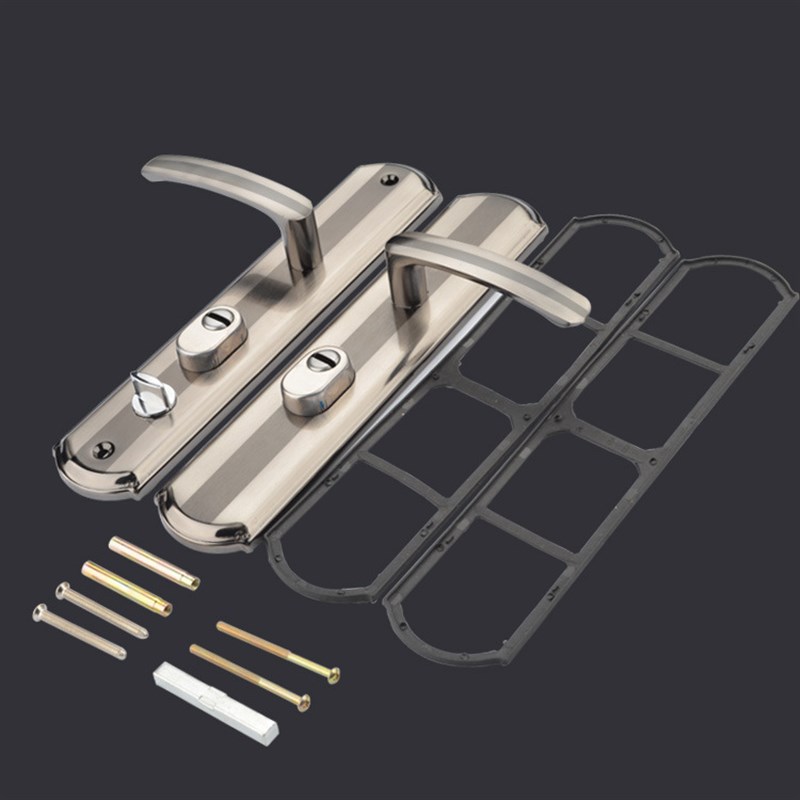 防盗门把手加厚冷轧钢通用型加厚拉手老式门锁面板手柄配件家用款