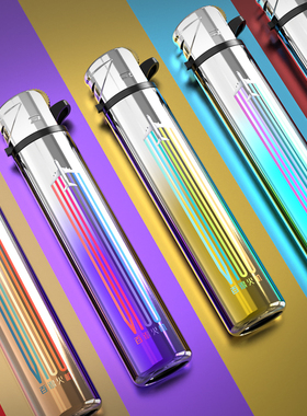 百得BAIDEV100冲上云霄金属砂轮高档厚重防抖可充气高颜值打火机