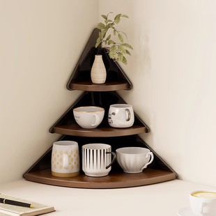 杯架转角置物架桌面水杯咖啡杯收纳架餐桌旁茶具马克杯小型储物架