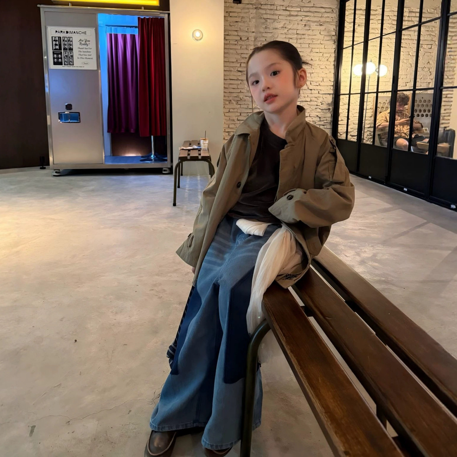 女童外套26秋新款韩版休闲洋气风衣中大童英伦风短款夹克牛仔裤