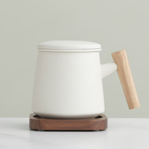 陶瓷茶水分离泡茶杯简约办公室