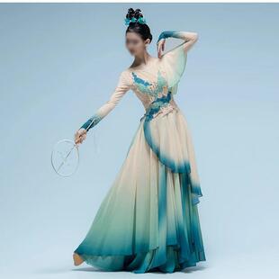 醉清波舞蹈服新款古典舞服渐层飘逸大摆裙女剧目艺考服独舞演出服