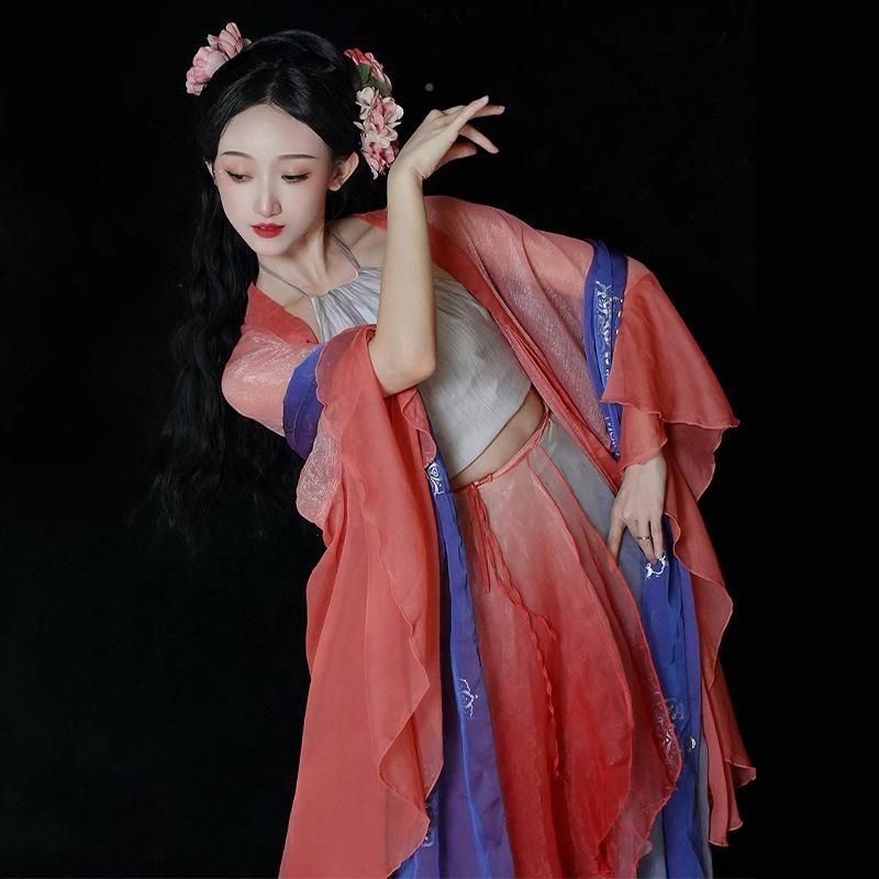 古典舞服女装中国舞舞蹈服逸气纱衣大摆仙裙演出服艺飘无品牌/考