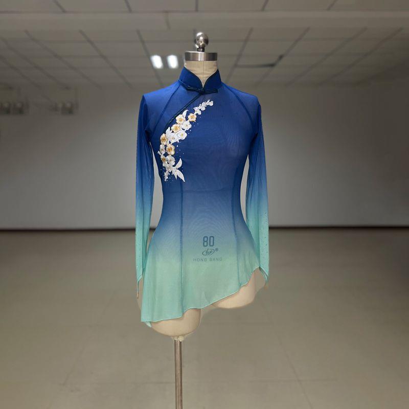 古典舞身韵练功服女儿童民族民间考级纱衣飘逸胶州秧歌舞蹈演出服