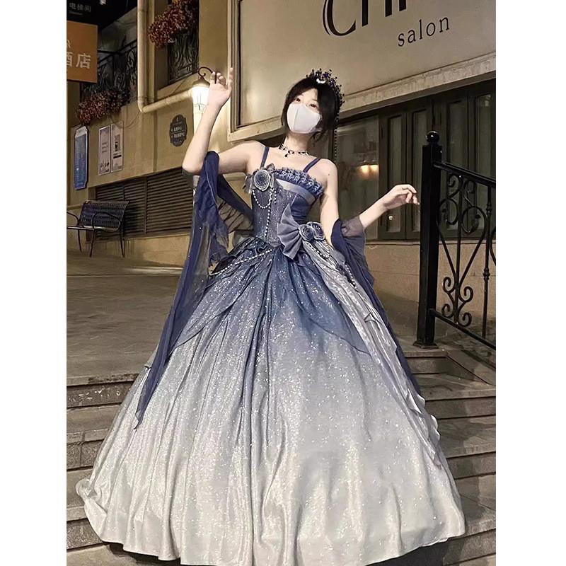 欲揽星河洛丽塔晚礼服女超仙气质派对学生日成人礼艺考主持公主裙