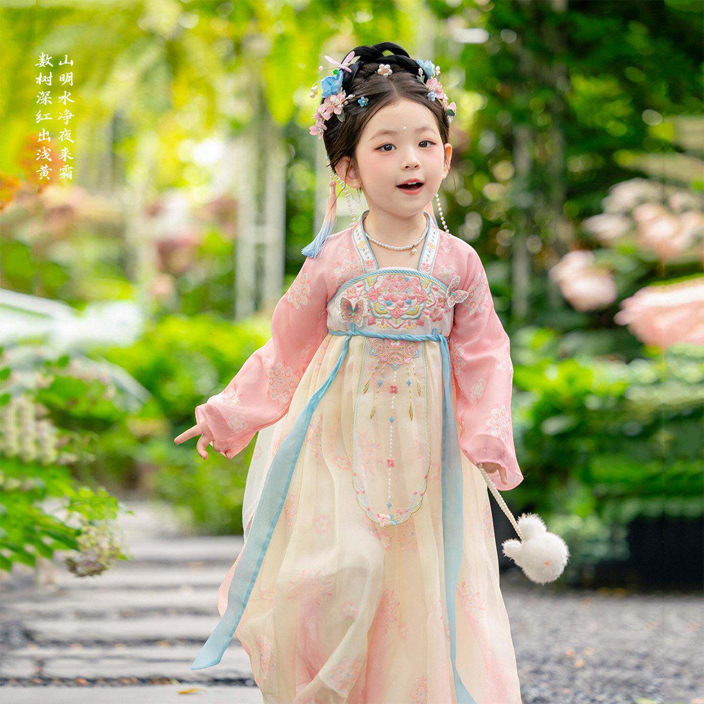 服儿汉童风古齐胸襦3-27裙演出服2026新款仙气中国服风女童表演连