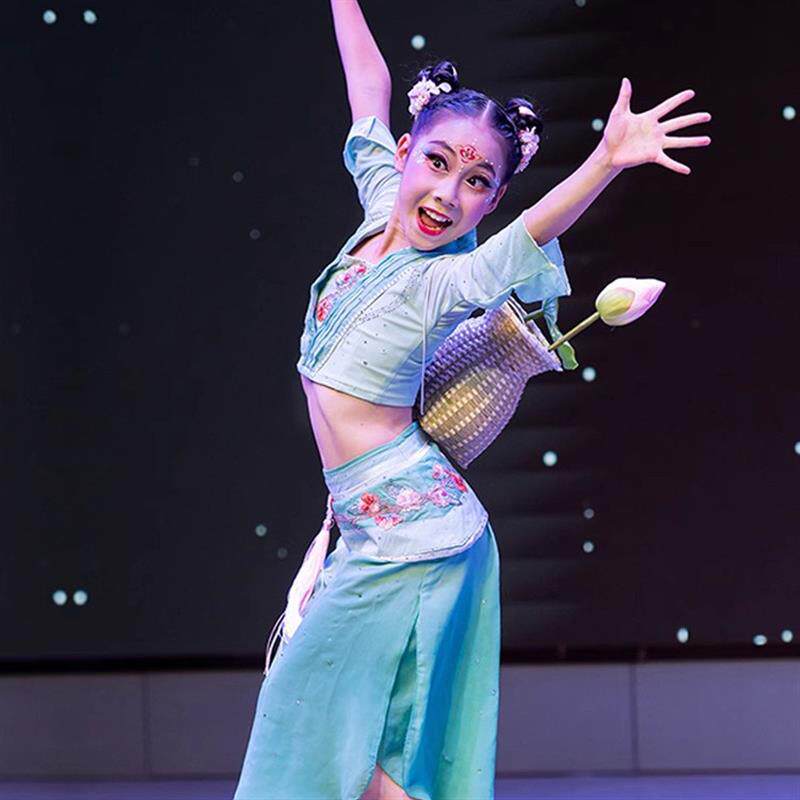 古典舞剧目服装幼儿古典舞表演服江南采莲舞蹈服艺考服独舞演出服