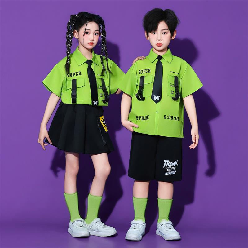 六一就是我舞蹈服男生小学生啦啦队街舞爵士舞演出服幼儿园表演服