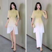 spa技师工作服采耳柔式 旗袍足浴养生师高端工服洗浴中心沐足工衣