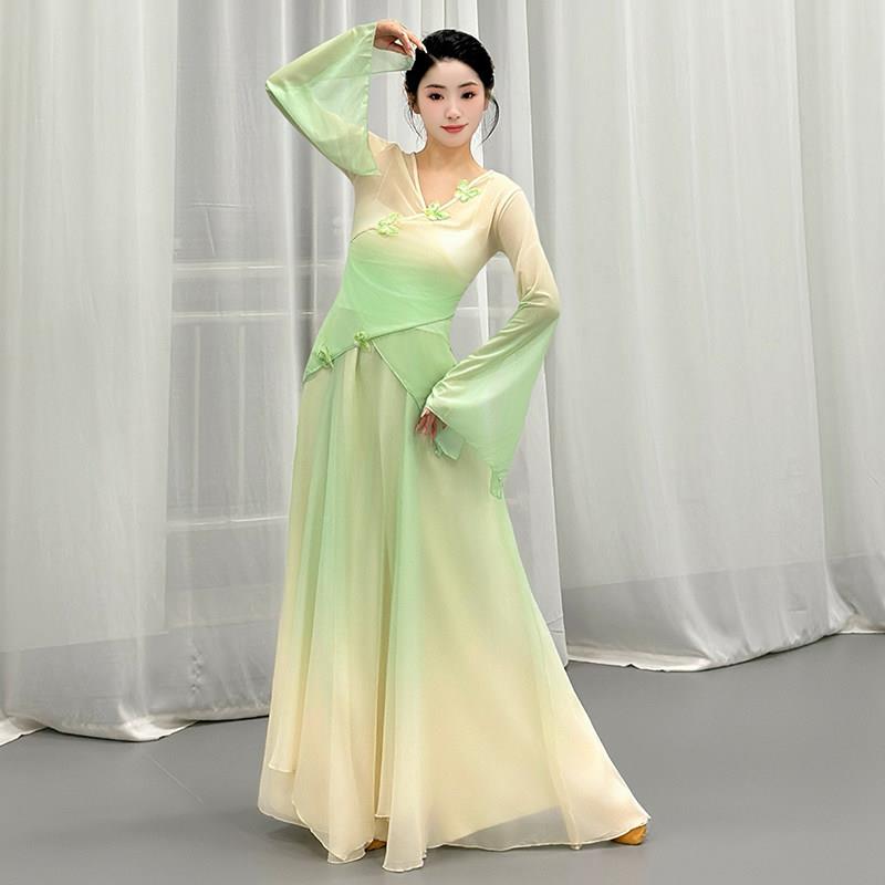 古典舞服装渐层韵蝴蝶纱衣练功飘服逸身仙气中舞蹈00001国服艺考