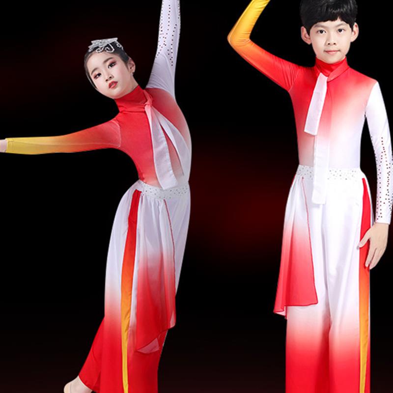 六一儿童节现代表演服装灯火歌舞表演服装中国风格的前进舞蹈服装