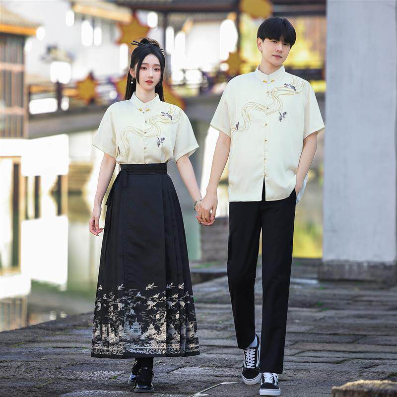 合唱演出服初中生班服古风汉服红歌比赛诗歌朗诵小学高中生毕业照