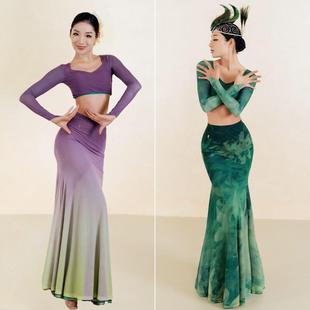 古典舞蹈服装双面双色傣族裙新中国风表演限量版傣族吊带裙