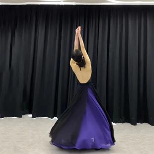 乌兰巴托的夜舞蹈服晶晶子720度古典舞蹈裙双层人世间演出大摆裙