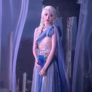 敦煌舞蹈服装美人鱼公主西方舞蹈服装布局照片摄影服装飞行异国风