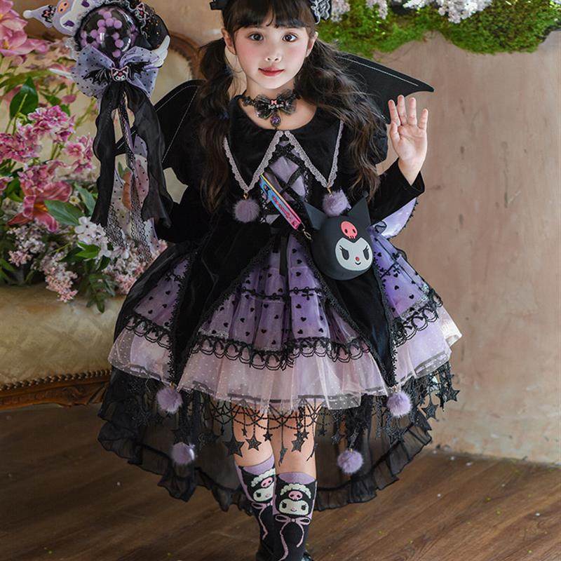女童生日库洛米洛丽塔公主裙蓬蓬高级拖尾礼服连衣裙儿童万圣节,女装/女士精品,连衣裙,淘宝优惠券,粉丝福利购,淘宝优惠卷