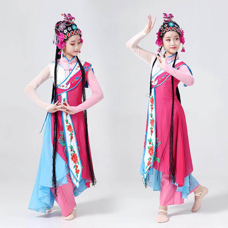 儿童俏花旦演出服小花旦京剧梨花颂赤伶舞蹈服花木兰戏曲表演粤剧
